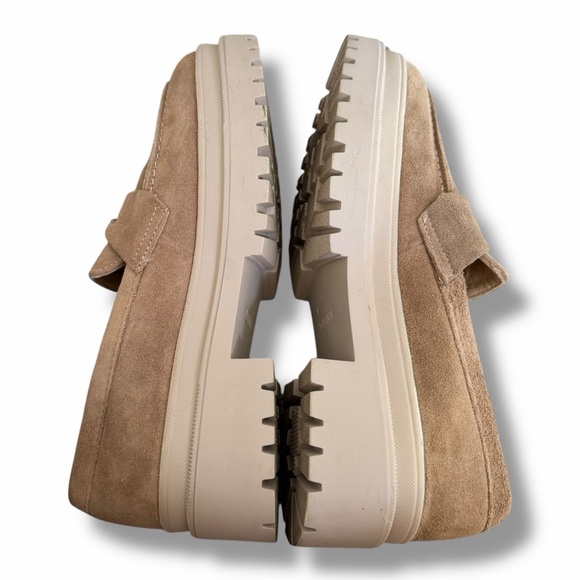 Patina x Portland Leather Beige Zoe Chunky Suede Loafers Minimal Academia Size 8 - Picture 6 of 11